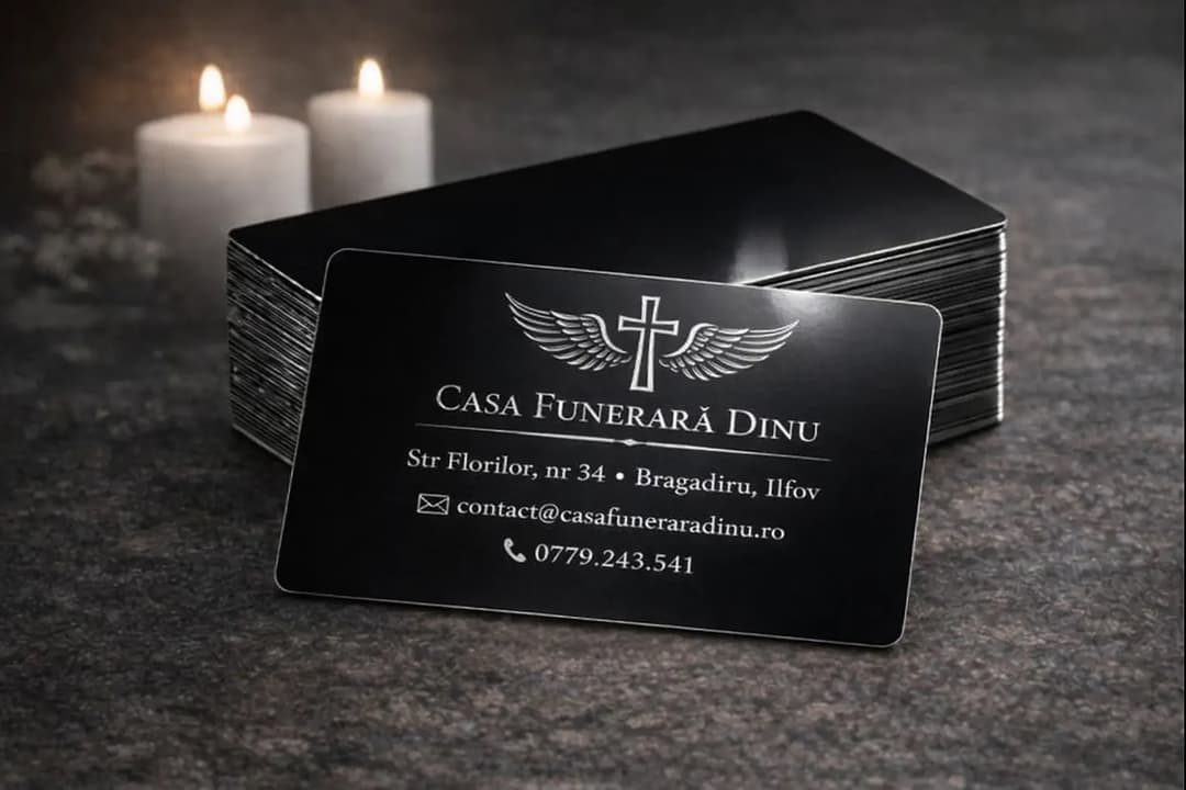 Cărți de vizită metalice gravate