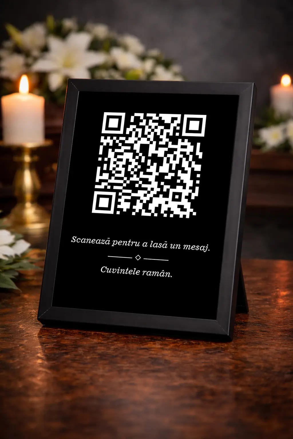 Tablou elegant 21×30 cm cu cod QR personalizat